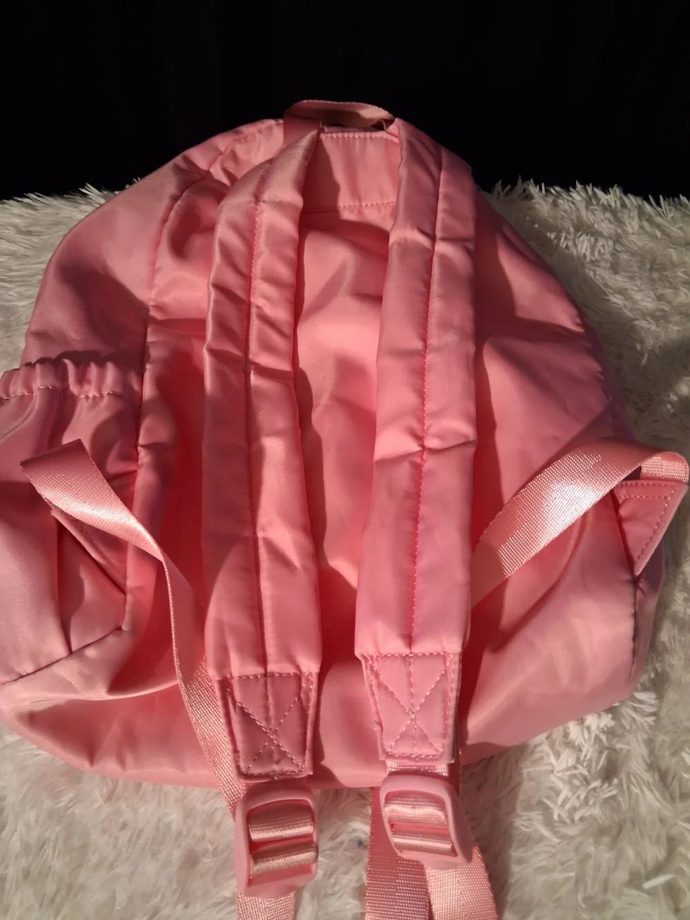 Stoney Clover Lane Pink Nylon Backpack with Gold Zippers